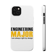 DistinctInk ToughCase for Apple iPhone, Compatible with MagSafe Charging - Engineering Major Always Right By Design
