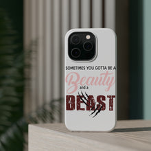 DistinctInk ToughCase for Apple iPhone, Compatible with MagSafe Charging - Sometimes You Gotta be a Beauty & A Beast