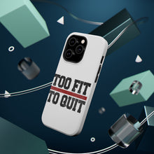DistinctInk ToughCase for Apple iPhone, Compatible with MagSafe Charging - Too Fit to Quit