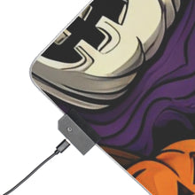 DistinctInk LED Gaming Mouse Pad with "Halloween Haunts and Pumpkin Pals" Design for Halloween