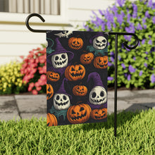 DistinctInk Garden & House Banner Flag with "Halloween Haunts and Pumpkin Pals" Design for Halloween