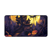 DistinctInk Desk Mat with Ghostly Ghouls in the Graveyard Design for Halloween