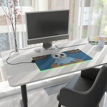 DistinctInk LED Gaming Mouse Pad with Ghost Skeleton Pumpkin Pattern Design for Halloween