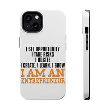 DistinctInk ToughCase for Apple iPhone, Compatible with MagSafe Charging - Entrepreneur Opportunity Risks Hustle