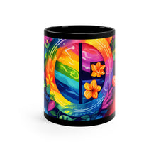 DistinctInk Black Coffee Mug - The Road to Fulfillment for LGBTQ+ Pride
