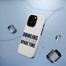 DistinctInk ToughCase for Apple iPhone, Compatible with MagSafe Charging - Bowling is Fun In Your SPARE Time