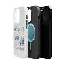 DistinctInk ToughCase for Apple iPhone, Compatible with MagSafe Charging - Why Can't Mosquitos Suck Fat Instead of Blood
