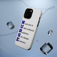 DistinctInk ToughCase for Apple iPhone, Compatible with MagSafe Charging - Nurse Never Gives Up
