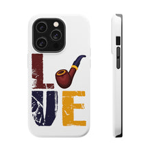DistinctInk ToughCase for Apple iPhone, Compatible with MagSafe Charging - Love Pipe Smoking