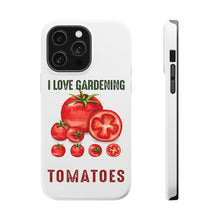 DistinctInk ToughCase for Apple iPhone, Compatible with MagSafe Charging - I Love Gardening from My Head Tomatoes
