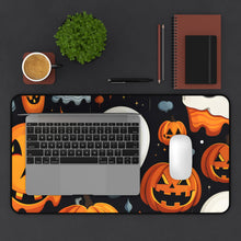 DistinctInk Desk Mat with Spooky Halloween Night Design for Halloween