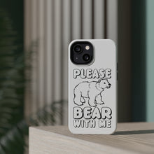 DistinctInk ToughCase for Apple iPhone, Compatible with MagSafe Charging - Please BEAR With Me