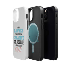 DistinctInk ToughCase for Apple iPhone, Compatible with MagSafe Charging - I'm a Lawyer Creative Cool Passionate Crazy