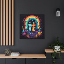 DistinctInk Canvas Wall Art with The Enduring Beauty of Writing for Halloween LGBTQ+ Pride