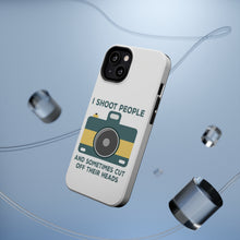 DistinctInk ToughCase for Apple iPhone, Compatible with MagSafe Charging - I Shoot People - Photography