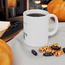 DistinctInk Glossy White Coffee / Tea Mug - Can Survive with Only Beer Boxers Batteries