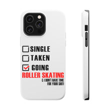 DistinctInk ToughCase for Apple iPhone, Compatible with MagSafe Charging - Single Taken Going Roller Skating