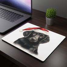 DistinctInk Mouse Pad - 1/4" Foam Rubber - Flat-Coated Retriever Puppy Drawing