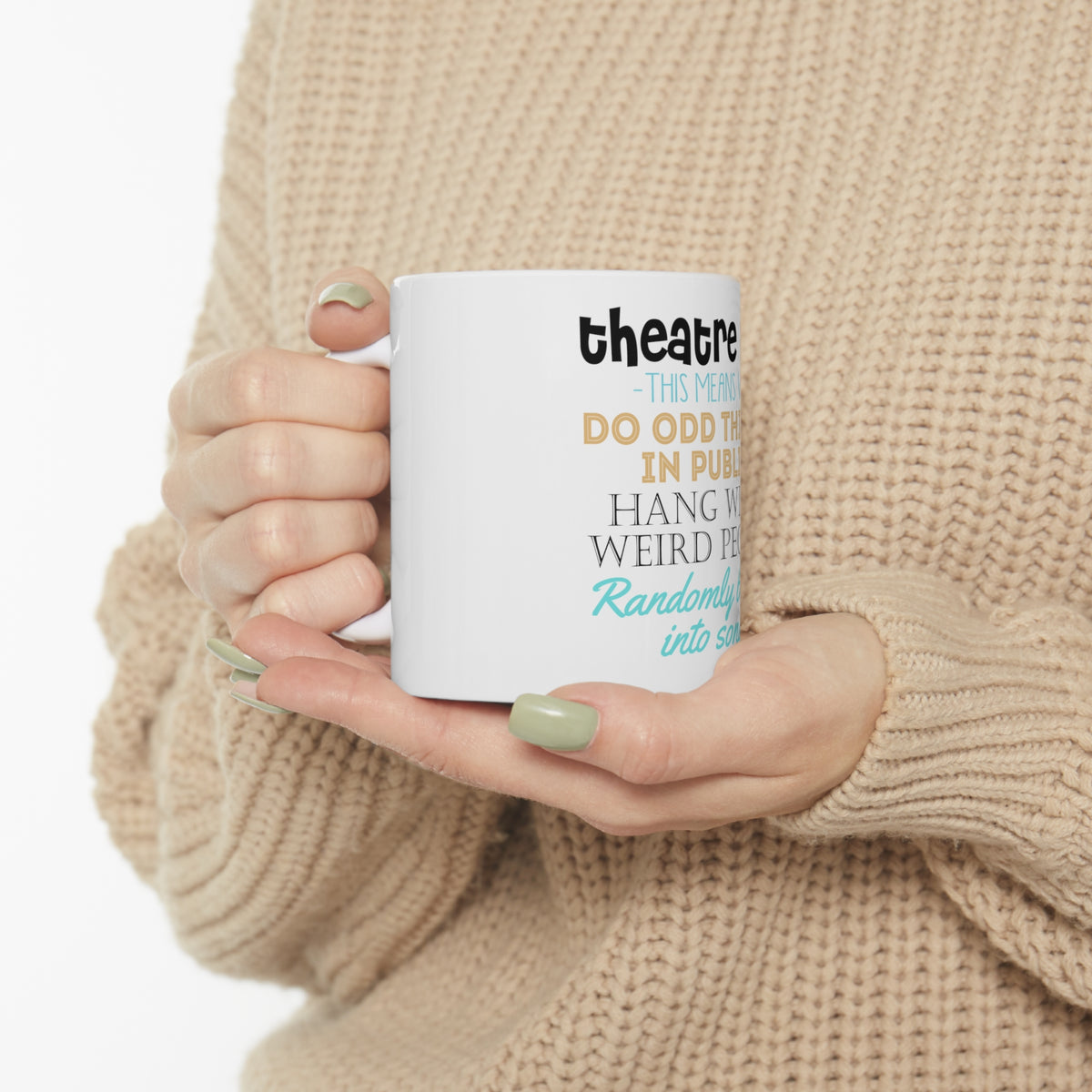 Glossy White Coffee / Tea Mug - Theatre Life - Odd Things in Public, view 10