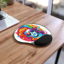 DistinctInk Mouse Pad with Wrist Rest  with Leading with Courage and Grace Design for LGBTQ+ Pride