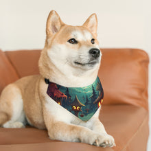 DistinctInk Adjustable Pet Banana Collar with Trick or Treat Fun Design for Halloween