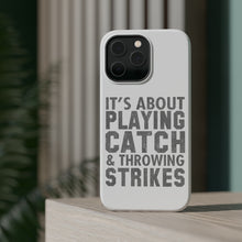 DistinctInk ToughCase for Apple iPhone, Compatible with MagSafe Charging - It's About Playing Catch & Throwing Strikes