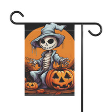 DistinctInk Garden & House Banner / Flag with Haunted Jack-O'-Skeleton Design for Halloween