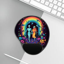 DistinctInk Mouse Pad with Wrist Rest  with The Enduring Beauty of Writing Design for Halloween  LGBTQ+ Pride