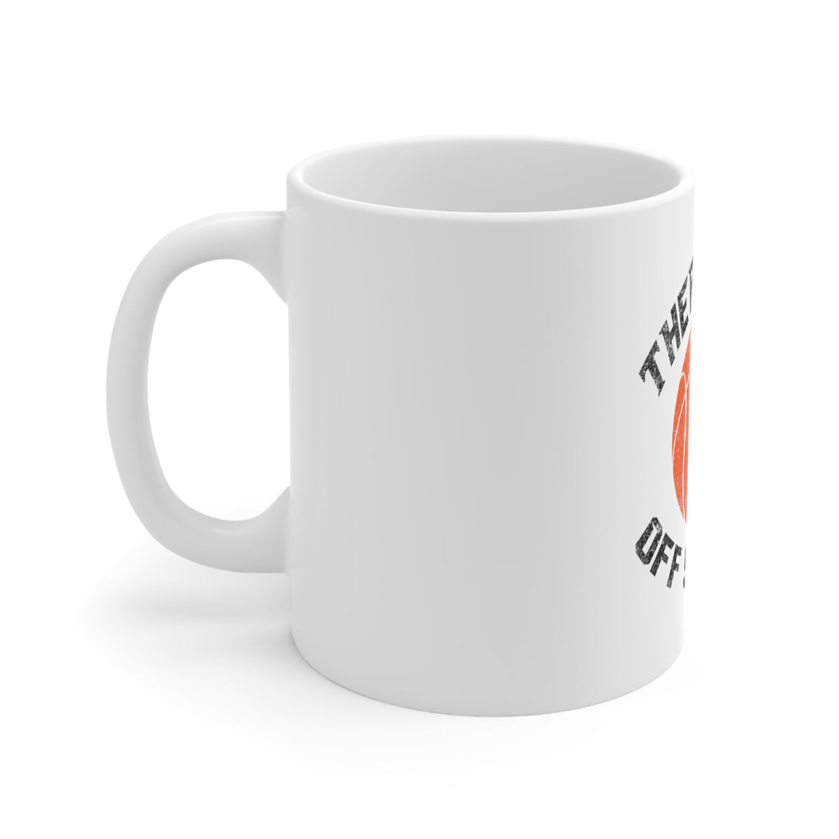 Glossy White Coffee / Tea Mug - Basketball There is No Off Season, view 2