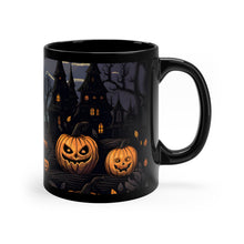 DistinctInk Black Coffee Mug - Spooky All Hallows' Eve for Halloween