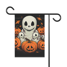 DistinctInk Garden & House Banner Flag with Ghost Skeleton Pumpkin Pattern Design for Halloween