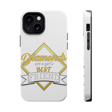 DistinctInk ToughCase for Apple iPhone, Compatible with MagSafe Charging - Diamonds Are a Girl's Best Friend