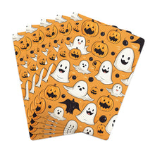DistinctInk Playing Poker Cards with Ghoulish Bats and Pumpkins Design for Halloween