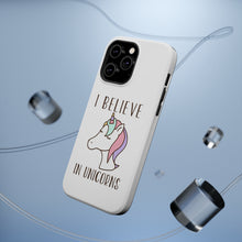 DistinctInk ToughCase for Apple iPhone, Compatible with MagSafe Charging - I Believe in Unicorns