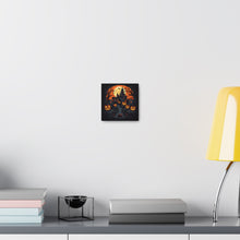 DistinctInk Canvas Wall Art with Darkness Falls on Halloween for Halloween