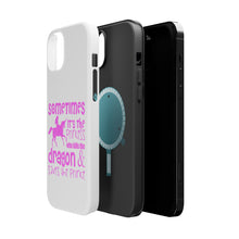 DistinctInk ToughCase for Apple iPhone, Compatible with MagSafe Charging - Sometimes It's the Princess Who Kills the Dragon