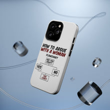 DistinctInk ToughCase for Apple iPhone, Compatible with MagSafe Charging - How To Argue With a Woman Flowchart