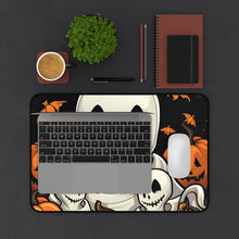 DistinctInk Desk Mat with Ghost Skeleton Pumpkin Pattern Design for Halloween