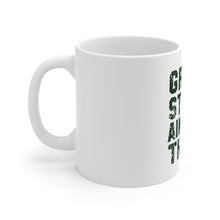 DistinctInk Glossy White Coffee / Tea Mug - Grass Stains Ain't No Thang