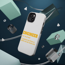DistinctInk ToughCase for Apple iPhone, Compatible with MagSafe Charging - Engineer Definition - Caffeine and Last Minute