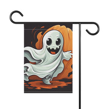 DistinctInk Garden & House Banner / Flag with Silly Specter Sprites Design for Halloween