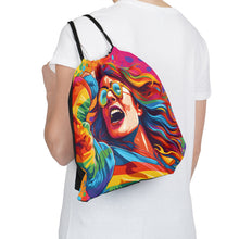 DistinctInk Drawstring Bag Backpack with Addictive Adventure Story Design for LGBTQ+ Pride