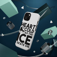 DistinctInk ToughCase for Apple iPhone, Compatible with MagSafe Charging - Heart as Cold as the Ice I Skate On