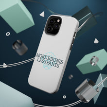 DistinctInk ToughCase for Apple iPhone, Compatible with MagSafe Charging - More Bikinis Less Pants
