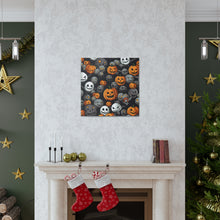 DistinctInk Canvas Wall Art with Haunted Harvest Time for Halloween