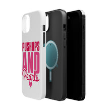 DistinctInk ToughCase for Apple iPhone, Compatible with MagSafe Charging - Pushups and Pearls