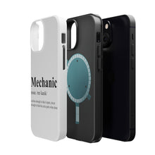 DistinctInk ToughCase for Apple iPhone, Compatible with MagSafe Charging - Mechanic Definition Hide the Extra Parts