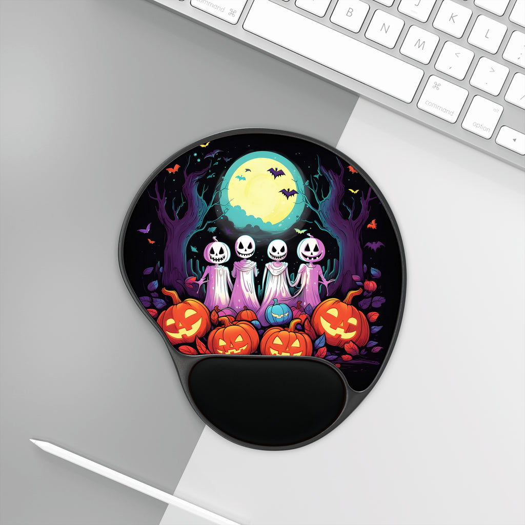 Mouse Pad with Wrist Rest with Exploring the Unknown Design for Halloween LGBTQ+ Pride, view 3