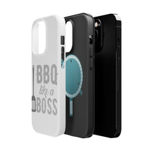 DistinctInk ToughCase for Apple iPhone, Compatible with MagSafe Charging - BBQ Like a Boss Barbecue