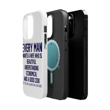 DistinctInk ToughCase for Apple iPhone, Compatible with MagSafe Charging - Every Man Wants Wife Who is Beautiful